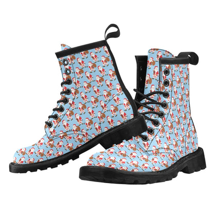 Santa Christmas Themed Print Design LKS305 Women's Boots