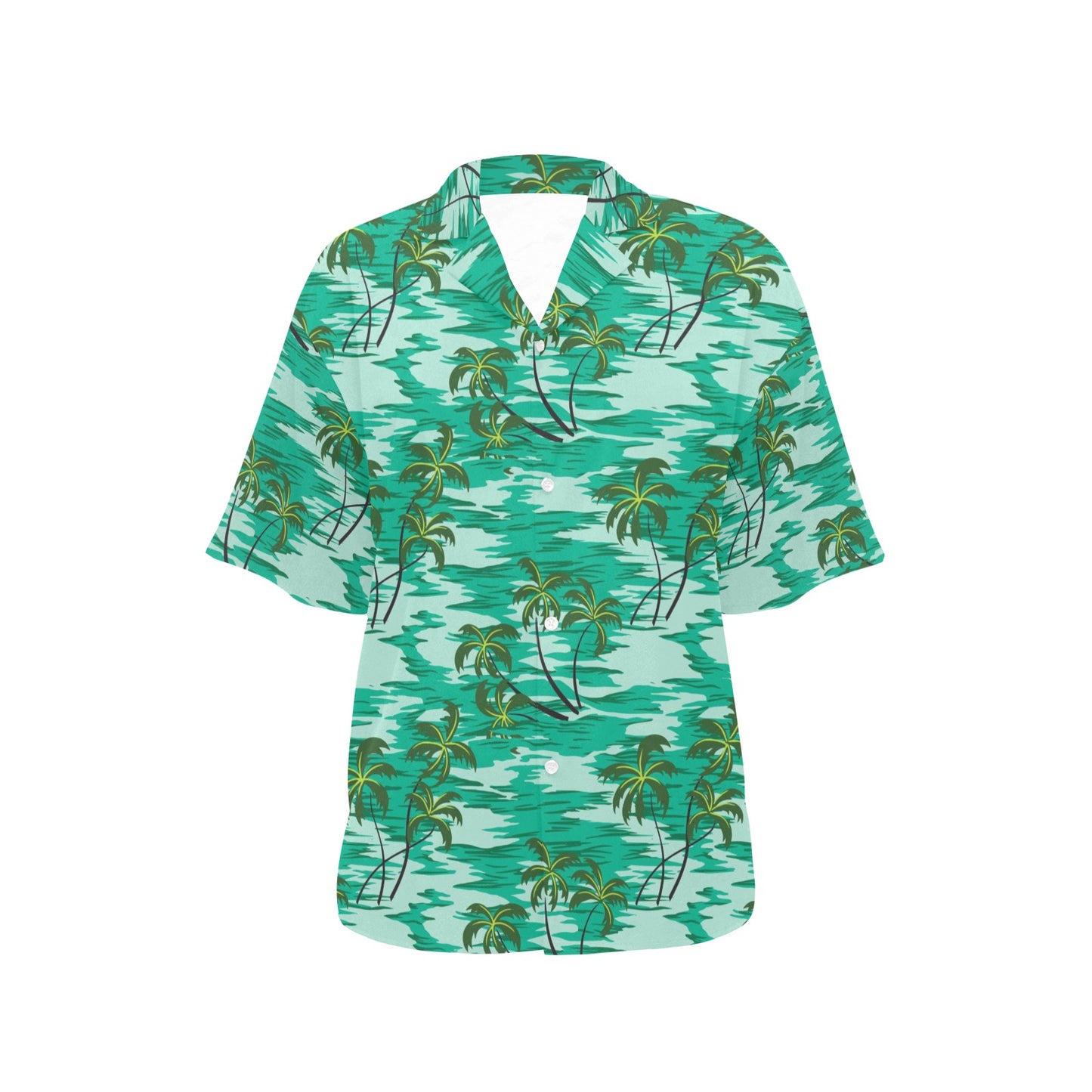 Palm Tree Pattern Print Design A01 Women's Hawaiian Shirt