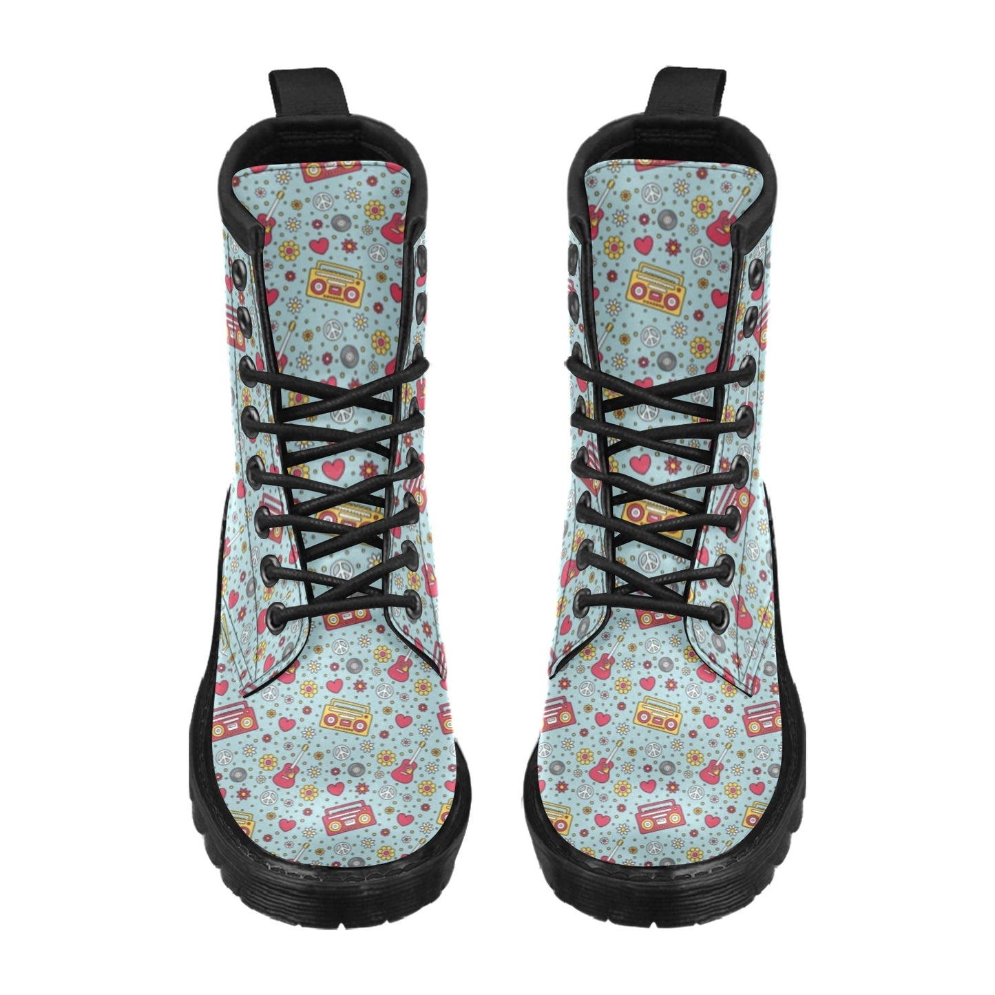 Hippie Print Design LKS307 Women's Boots