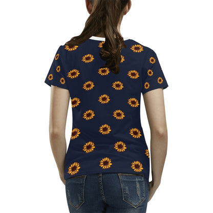 Sunflower Print Design LKS304 Women's  T-shirt