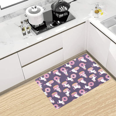 Donut Unicorn Pattern Print Design DN011 Kitchen Mat