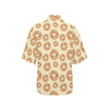 Bagel Pattern Print Design 03 Women's Hawaiian Shirt