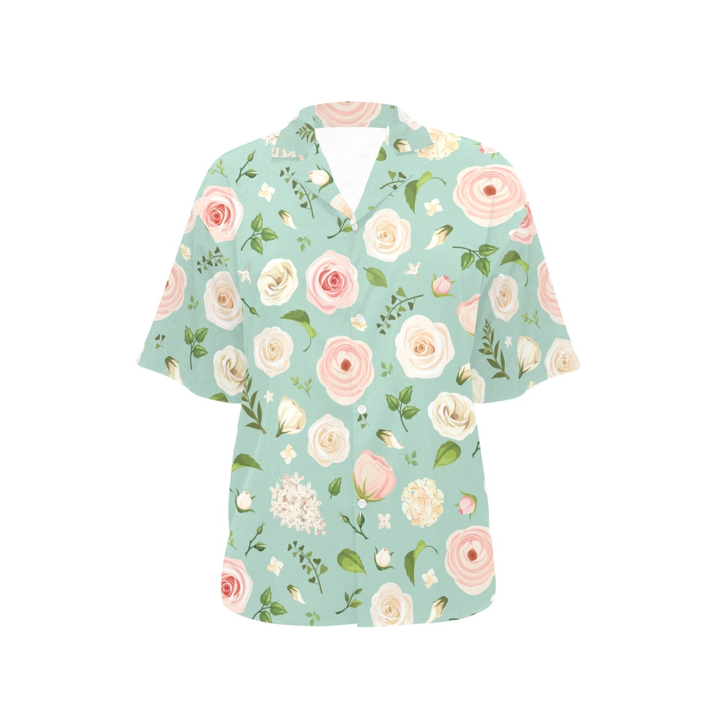 Lisianthus Pattern Print Design 01 Women's Hawaiian Shirt