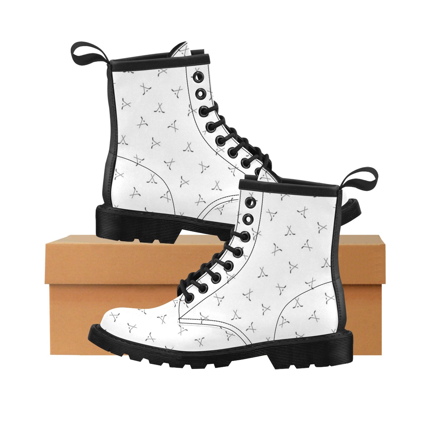 Hockey Print Design LKS304 Women's Boots