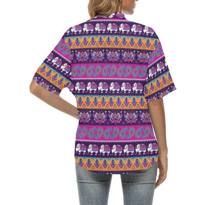 Boho Indian Style Pattern Women's Hawaiian Shirt