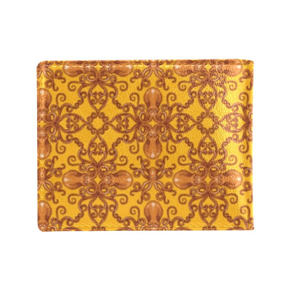 Octopus Background Design Print Men's ID Card Wallet