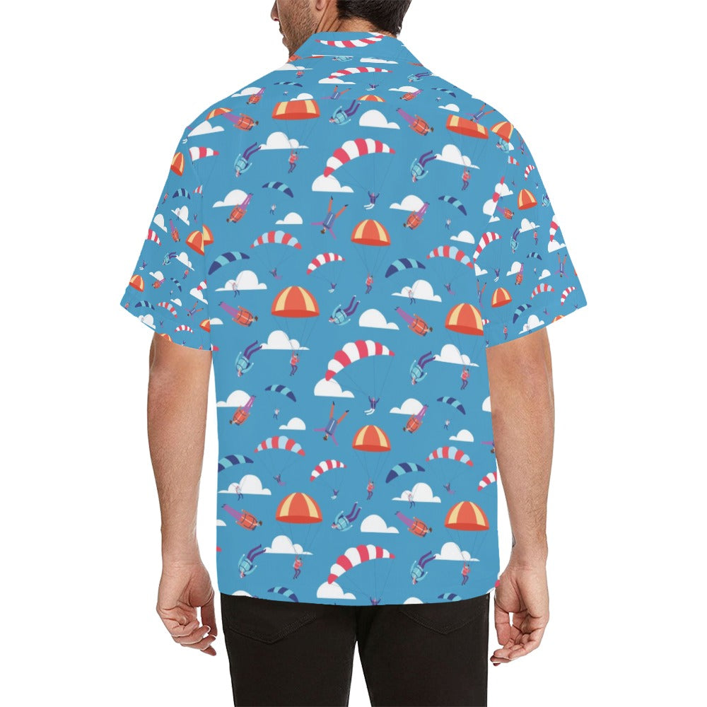 Skydiver Print Design LKS306 Men's Hawaiian Shirt