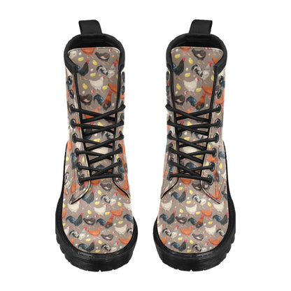 Chicken Evolution Pattern Women's Boots