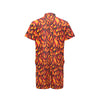 Flame Fire Print Pattern Men's Romper