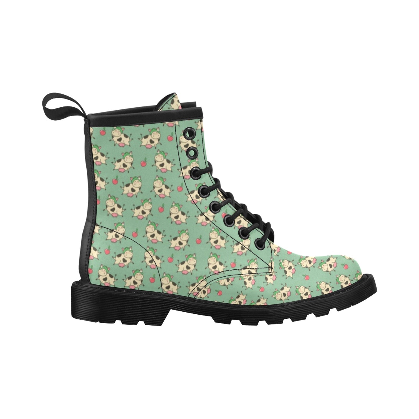 Cattle Print Design LKS402 Women's Boots