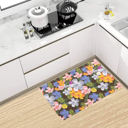 Plumeria Pattern Print Design PM03 Kitchen Mat