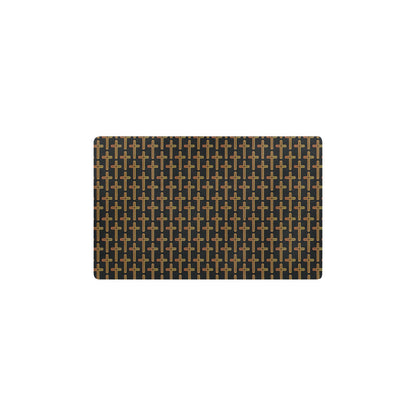 Cross Pattern Print Design 02 Kitchen Mat