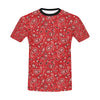 Bandana Paisley Red Print Design LKS3011 Men's All Over Print T-shirt