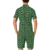 Peacock Feather Green Design Print Men's Romper