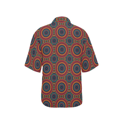 Bohemian Mandala Style Print Women's Hawaiian Shirt