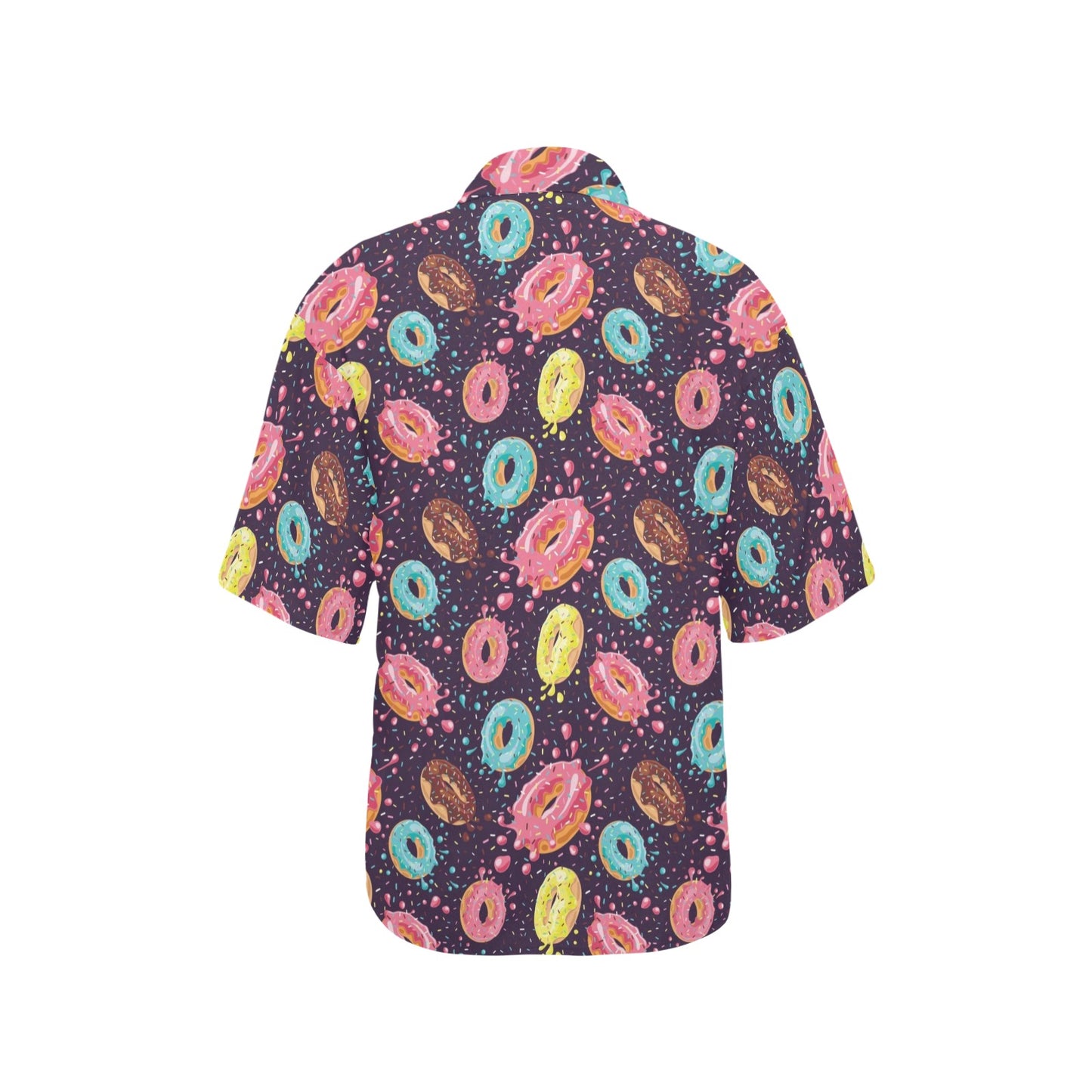 Donut Pattern Print Design DN03 Women's Hawaiian Shirt