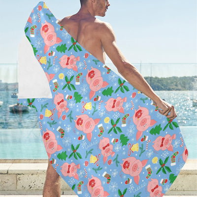 Pig Print Design LKS404 Beach Towel 32" x 71"