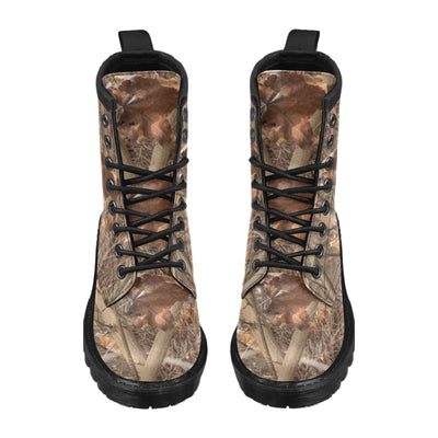 Camo Realistic Tree Forest Autumn Print Women's Boots