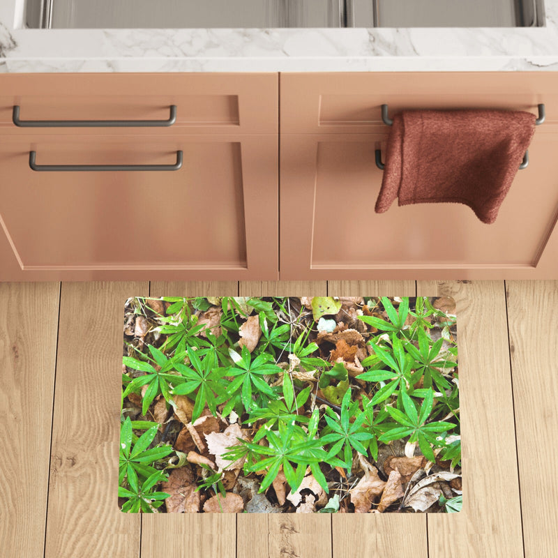 Camouflage Realistic Tree Fresh Print Kitchen Mat