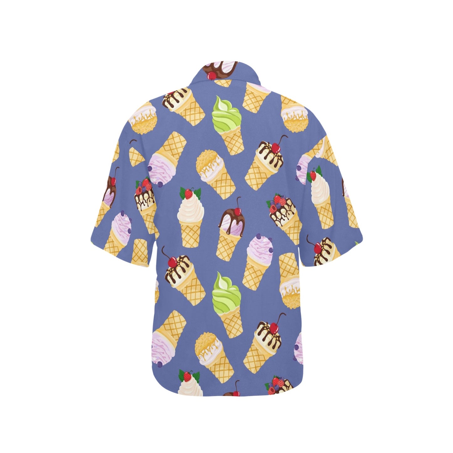 Ice Cream Pattern Print Design IC03 Women's Hawaiian Shirt