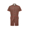 Holiday Tartan Plaid Pattern Men's Romper