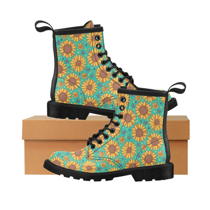 Sunflower Pattern Print Design SF013 Women's Boots