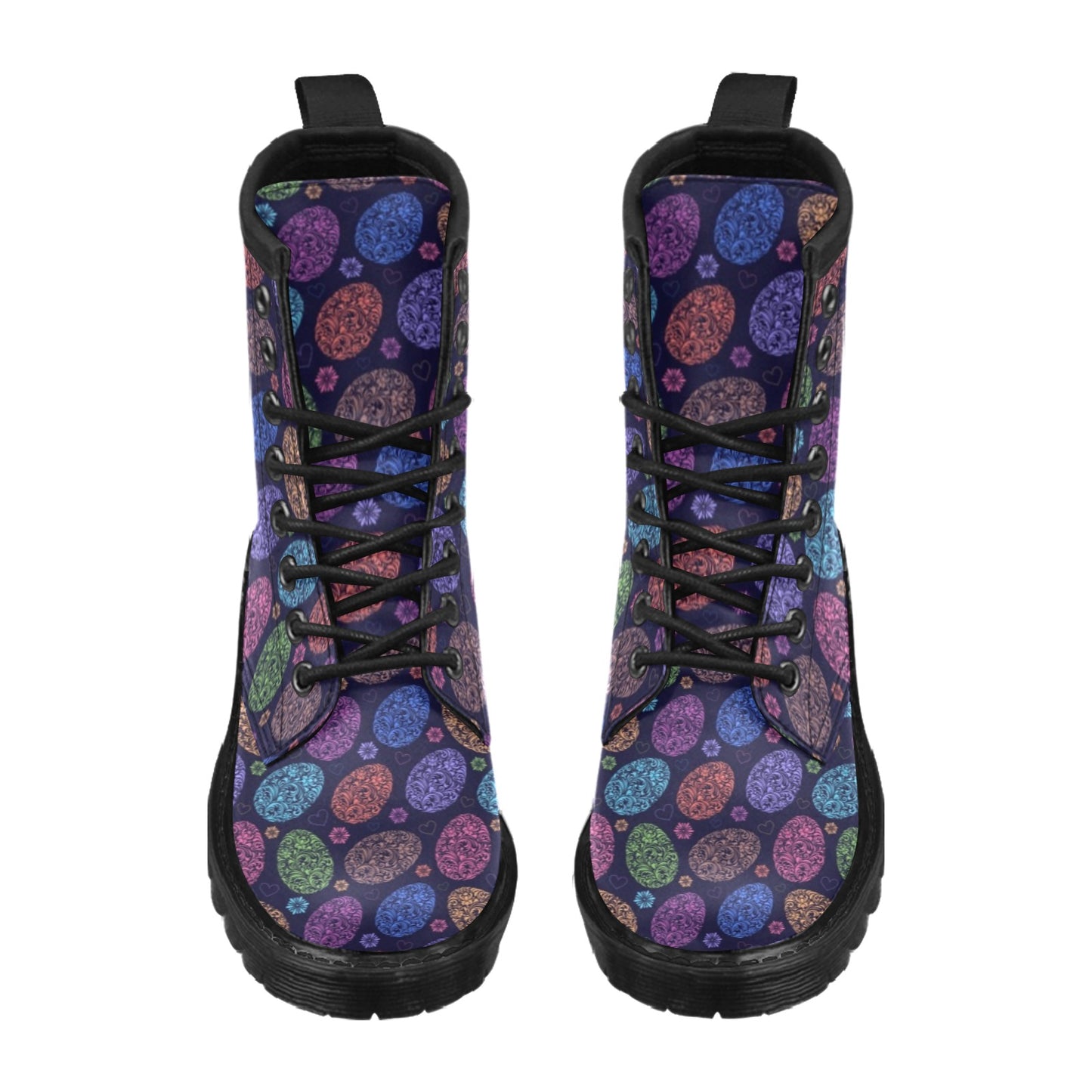 Easter Eggs Pattern Print Design RB012 Women's Boots