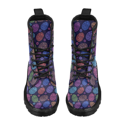 Easter Eggs Pattern Print Design RB012 Women's Boots