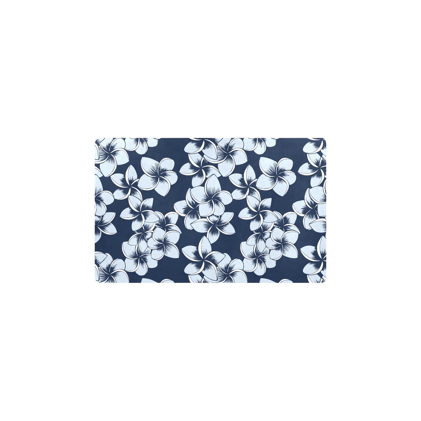 Plumeria Pattern Print Design A02 Kitchen Mat