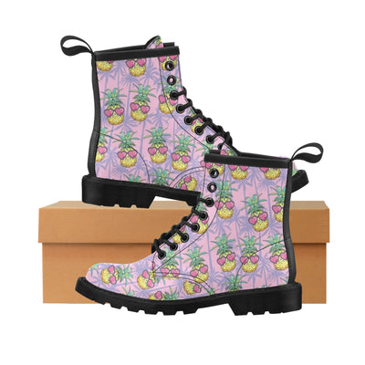 Pineapple Pattern Print Design PP06 Women's Boots