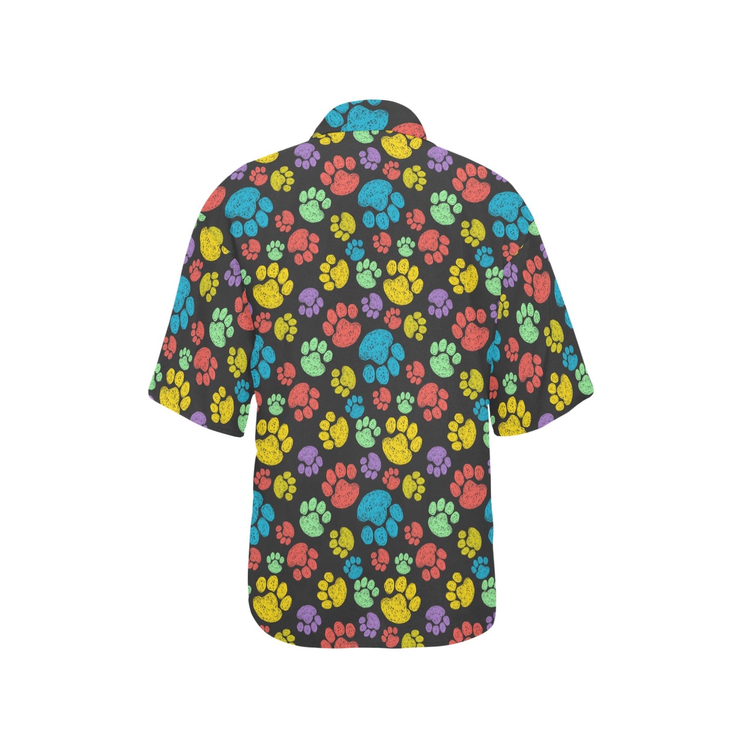 Paw Colorful Print Women's Hawaiian Shirt