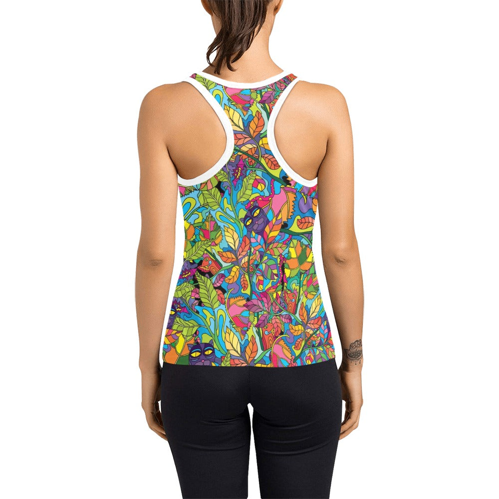 Trippy Print Design LKS301 Women's Racerback Tank Top