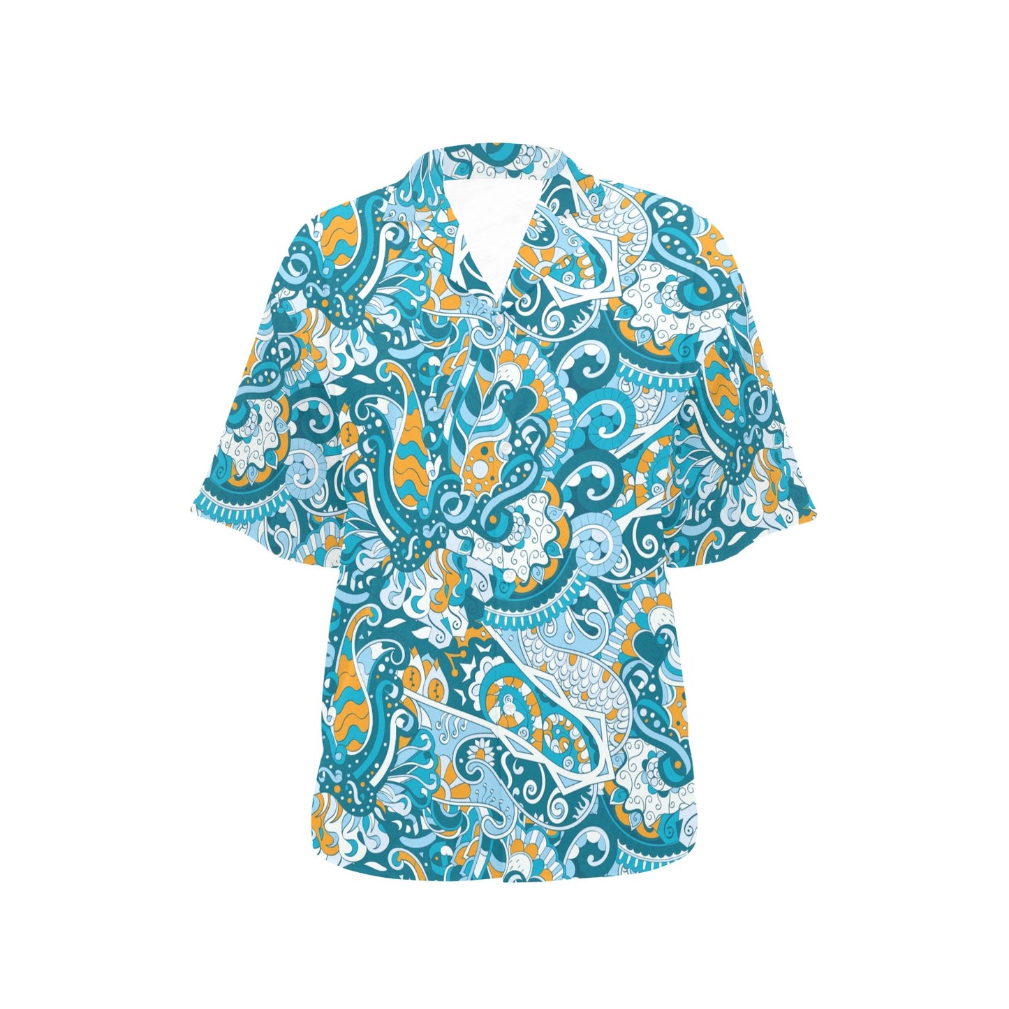Funky Retro Pattern Print Design A03 Women's Hawaiian Shirt