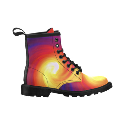 Vortex Twist Swirl Flame Themed Women's Boots