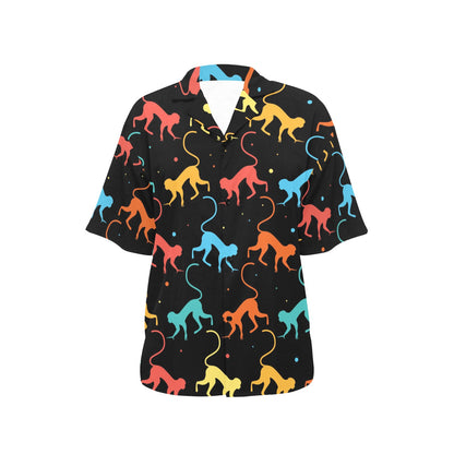 Monkey Pattern Print Design 01 Women's Hawaiian Shirt