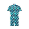 Beach Wave Design Print Men's Romper