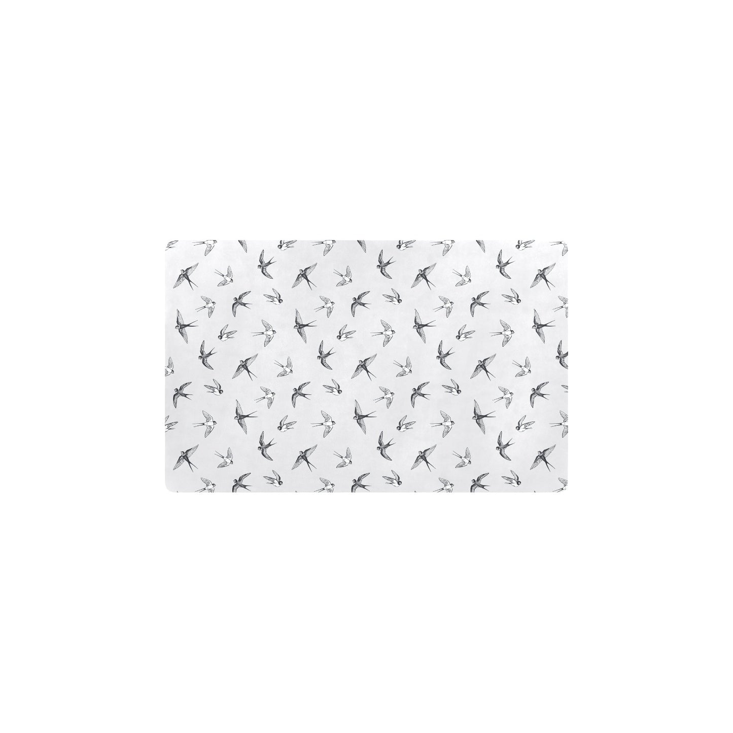 Swallow Bird Pattern Print Design 04 Kitchen Mat