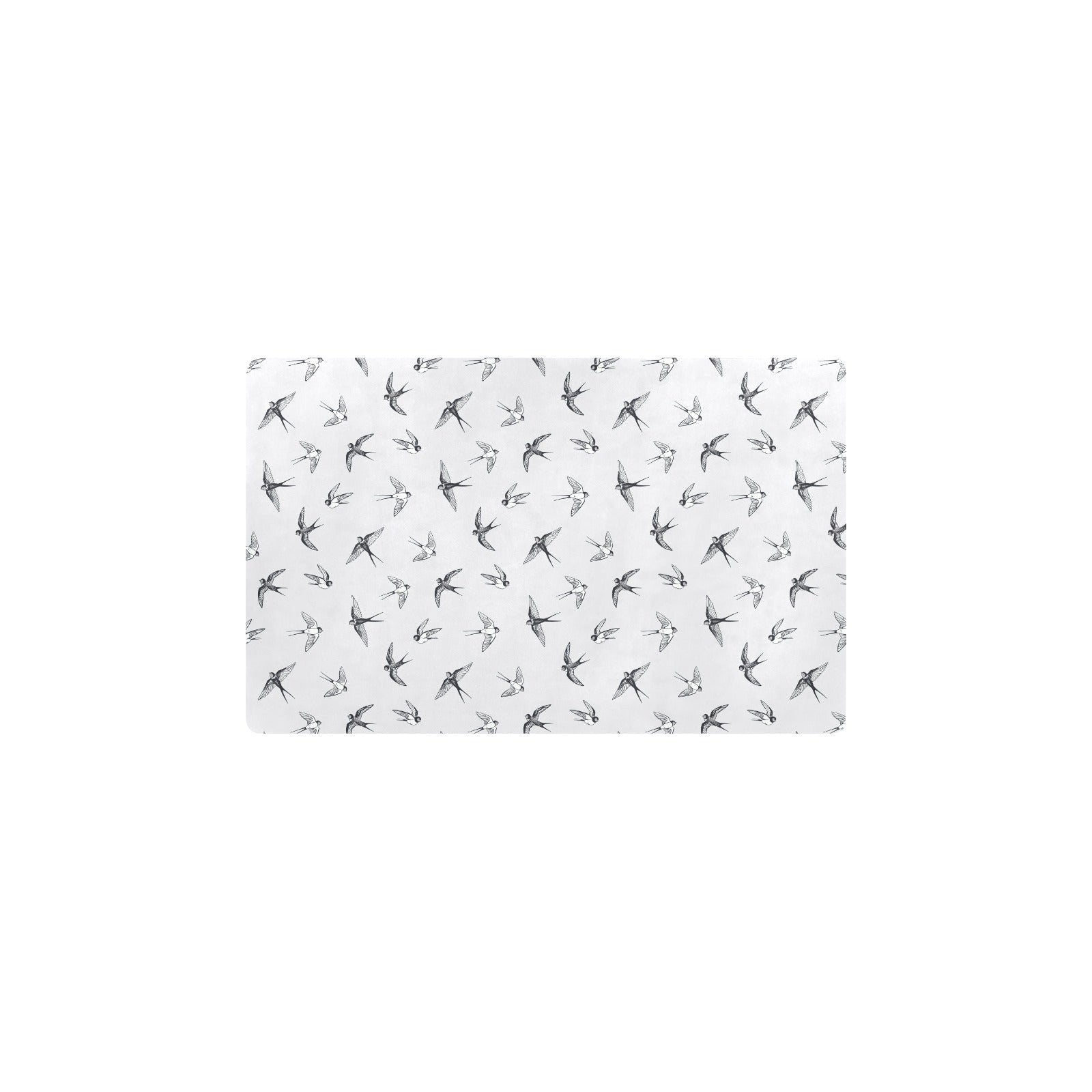 Swallow Bird Pattern Print Design 04 Kitchen Mat