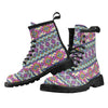 Aztec Pink Geometric Print Pattern Women's Boots