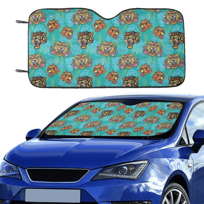 Tattoo Tiger Head Print Design LKS304 Car front Windshield Sun Shade