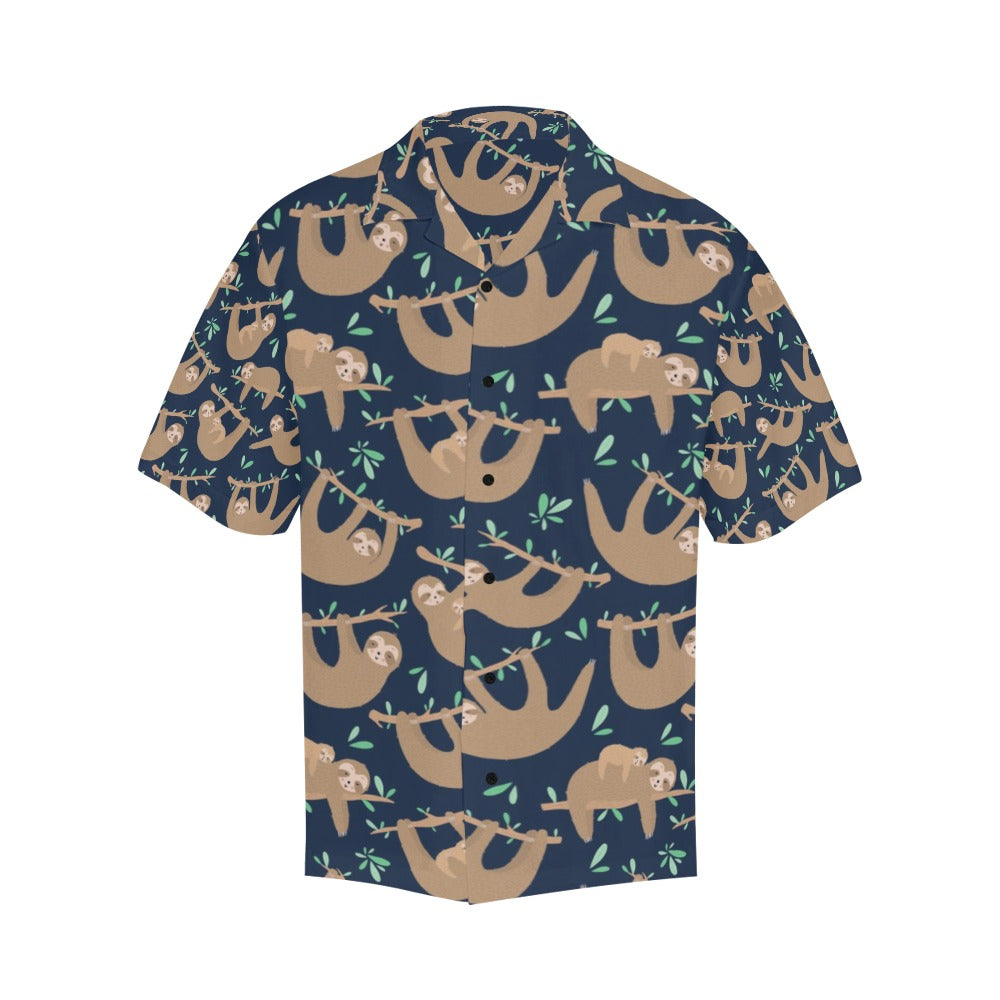 Sloth Print Design LKS307 Men's Hawaiian Shirt