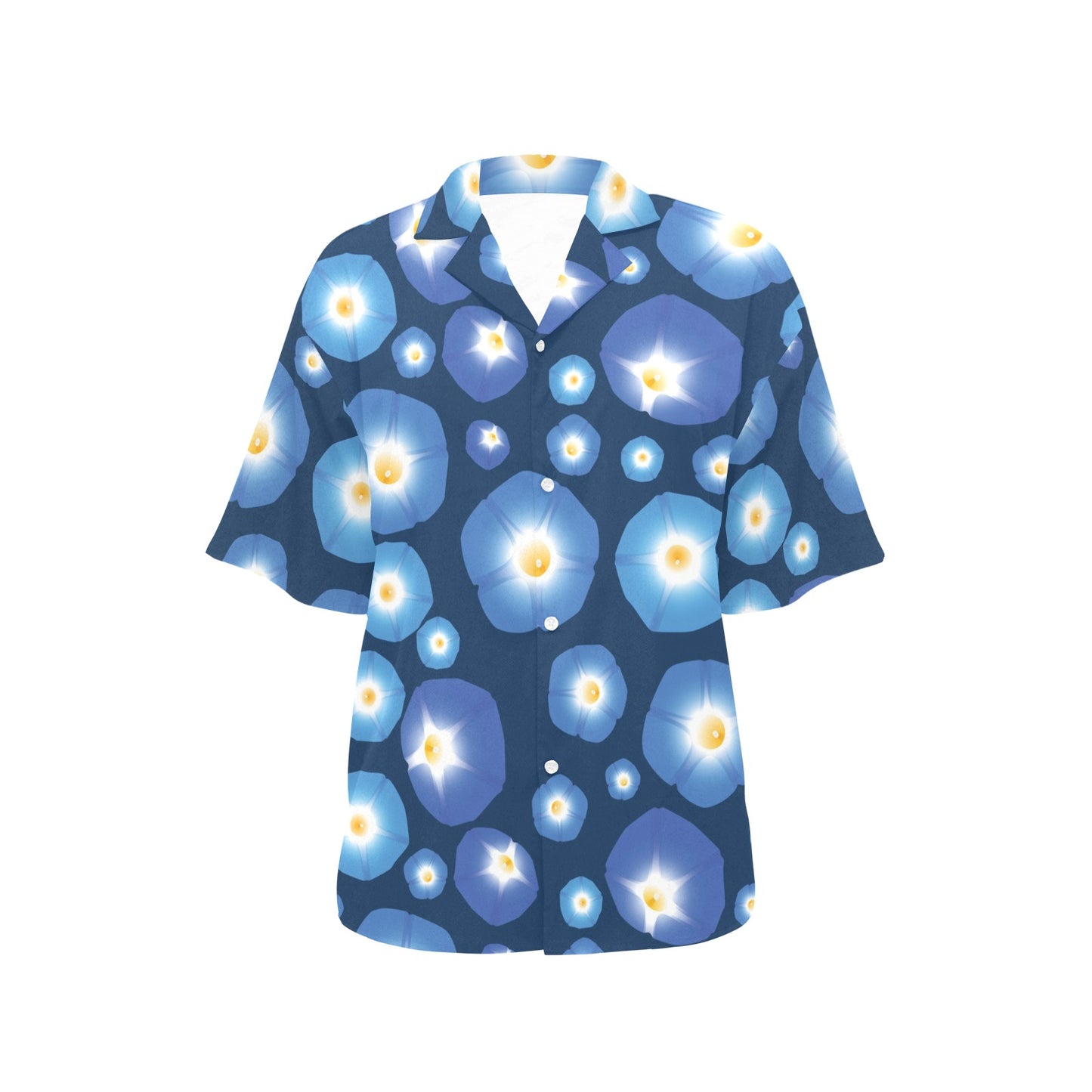Morning Glory Pattern Print Design 02 Women's Hawaiian Shirt