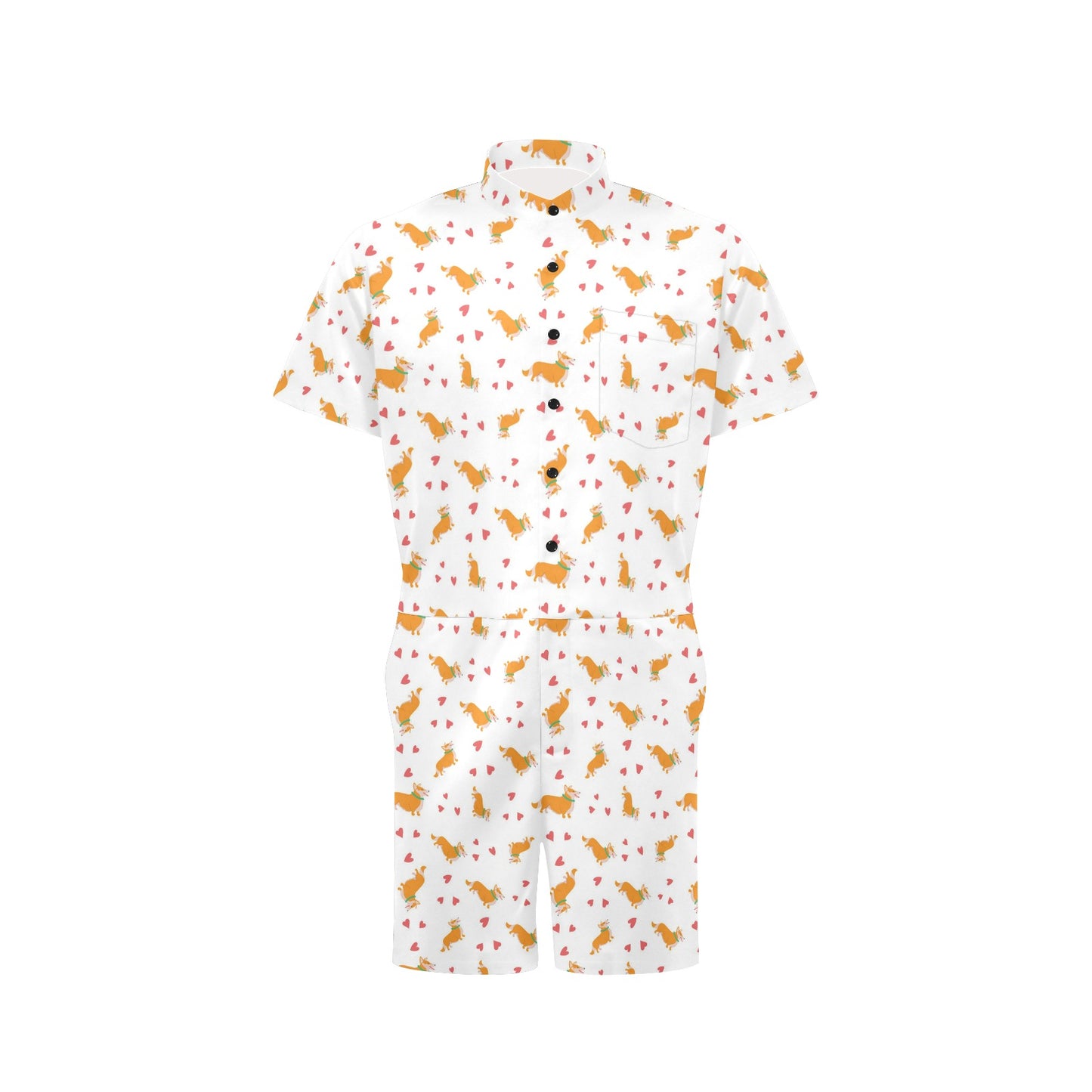Cardigan Welsh Corgis Pattern Print Design 04 Men's Romper