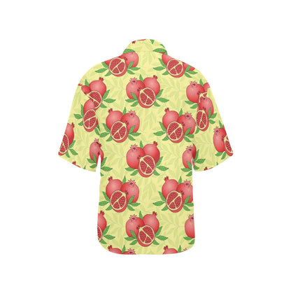 Pomegranate Pattern Print Design PG07 Women's Hawaiian Shirt