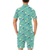 Sea Turtle Pattern Print Design T08 Men's Romper