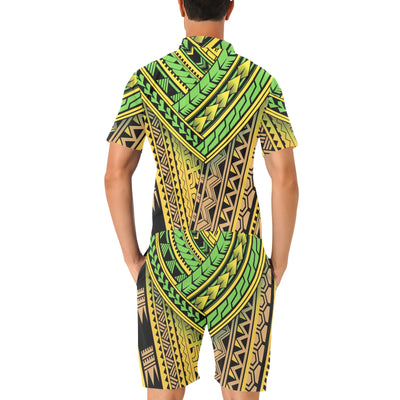 Polynesian Tribal Color Men's Romper