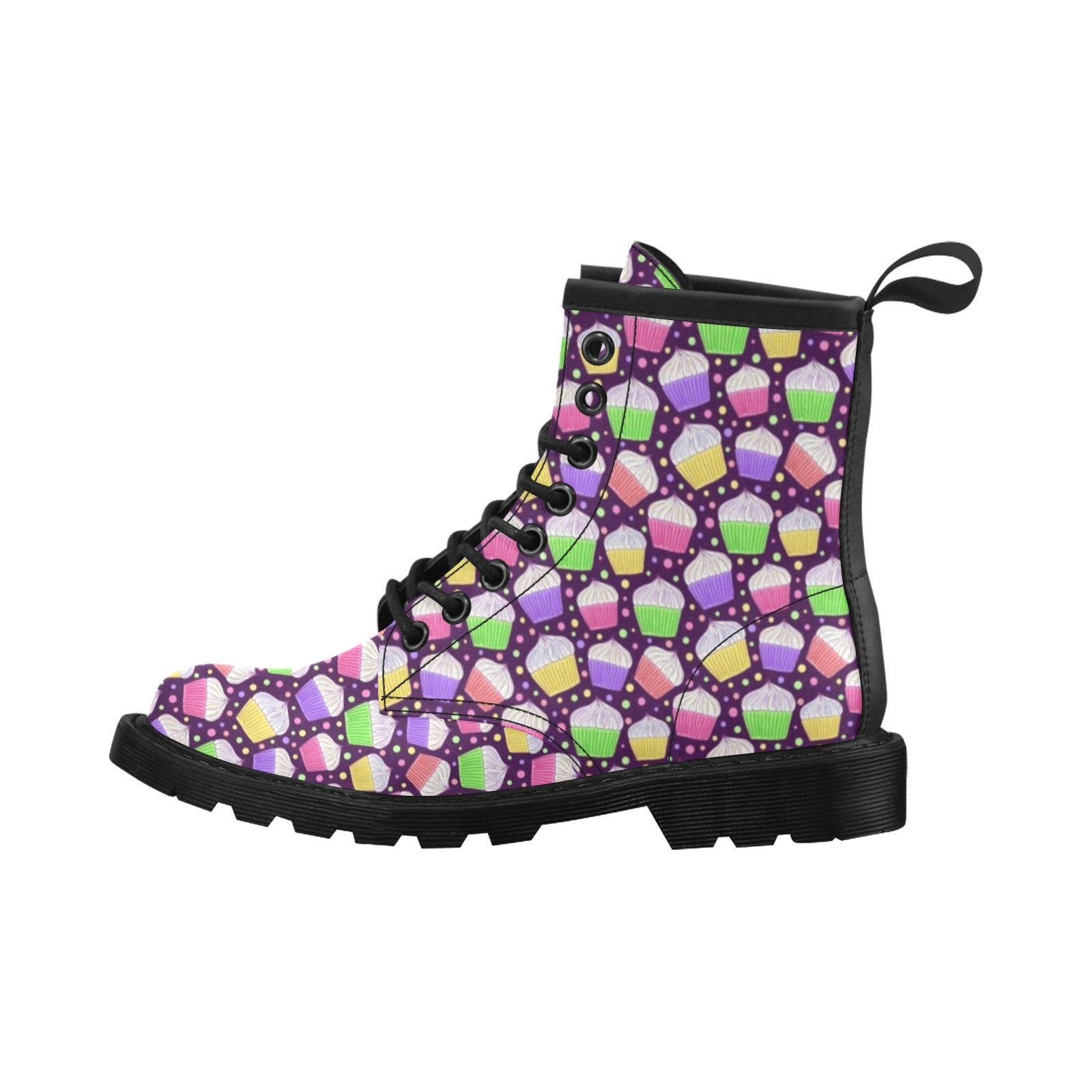 Cupcake Pattern Print Design CP07 Women's Boots