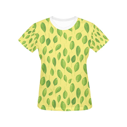 Spinach Print Design LKS302 Women's  T-shirt