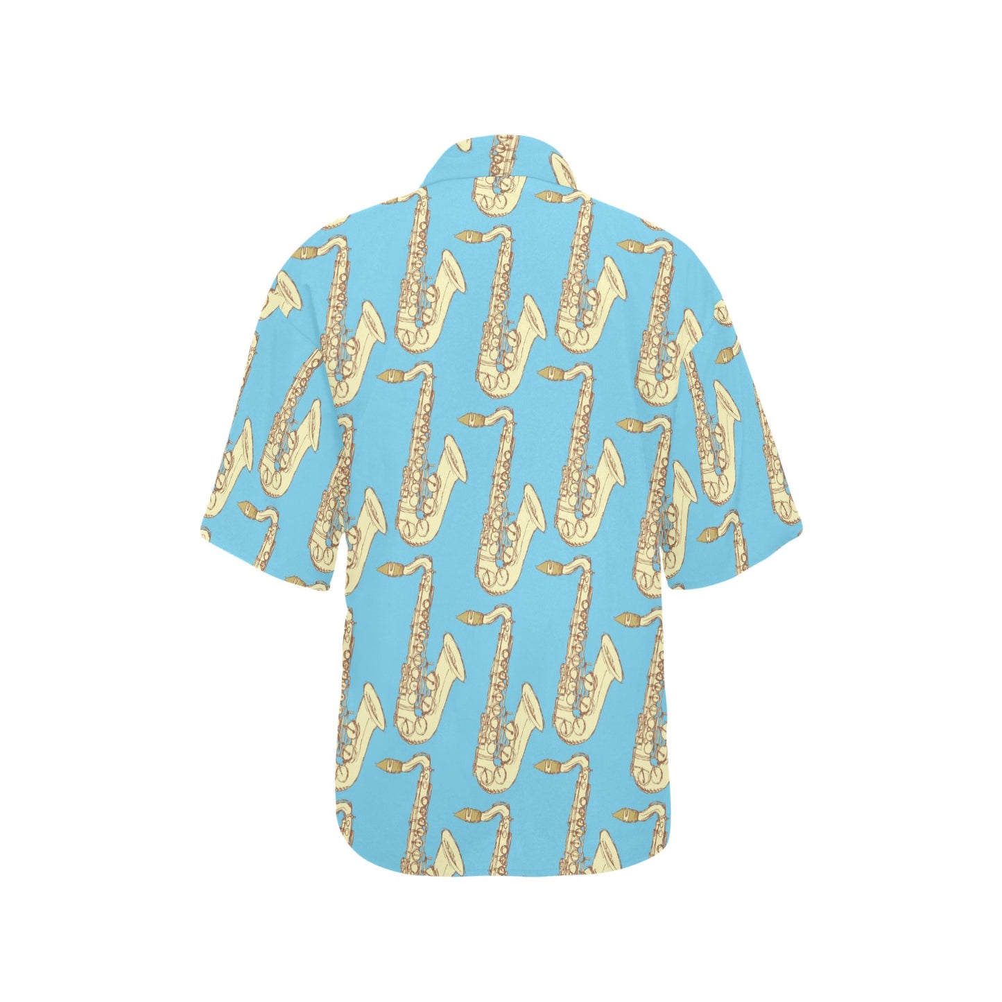 Saxophone Pattern Print Design 03 Women's Hawaiian Shirt