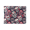 Sugar Skull Print Design LKS303 Men's ID Card Wallet